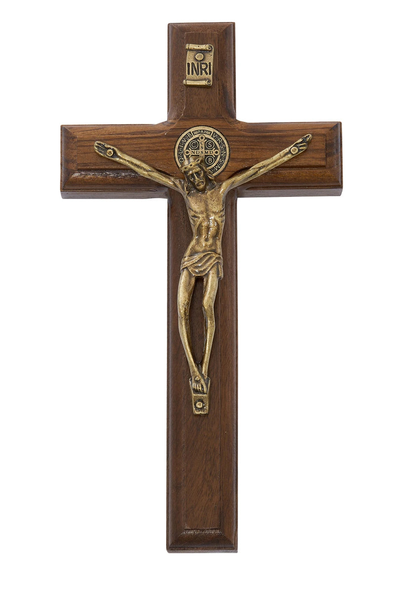6.75-Inch Brazilian Walnut St. Benedict Crucifix