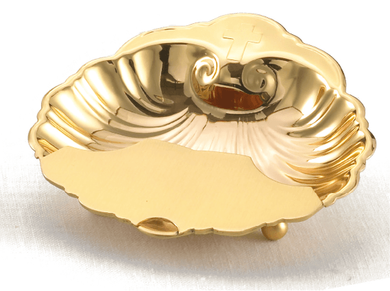 24K Gold-Plated Baptismal Shell, 5 Inch | 8232G