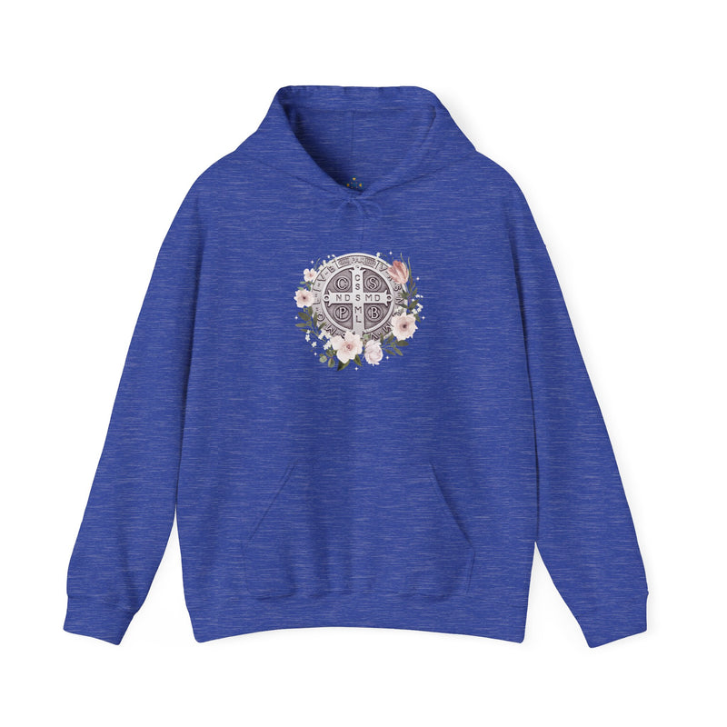 Benedictine Floral Hooded Sweatshirt – Cozy and Stylish
