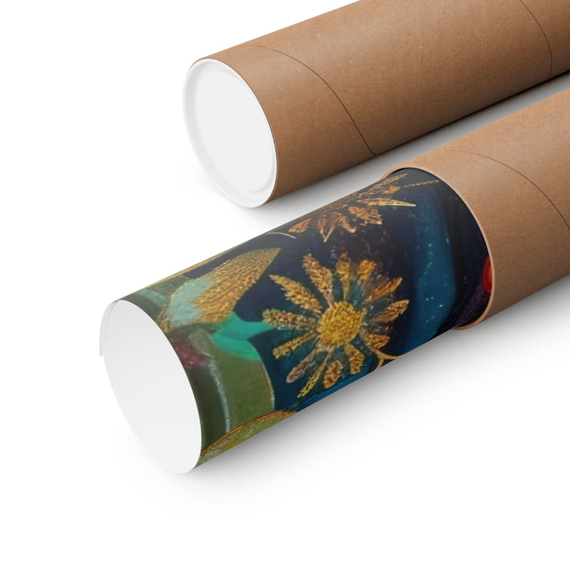 Matte Vertical Posters - Floral Mary Illustration for Spiritual Decor