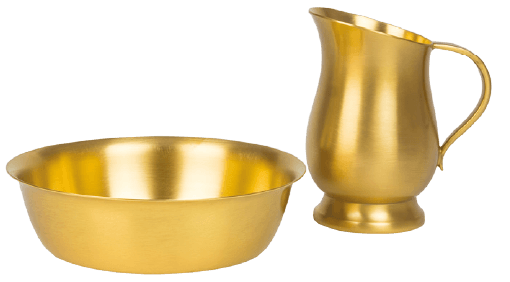 24K Gold-Plated Lavabo Set, Pitcher and Bowl