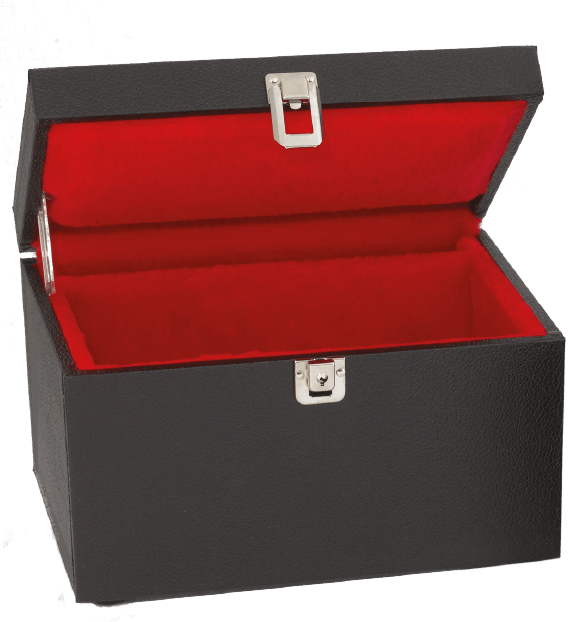 Large Black Chalice Travel Case with Red Velvet Lining