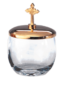Ablution Cup with Gold-Plated Cross Cover, 10 oz