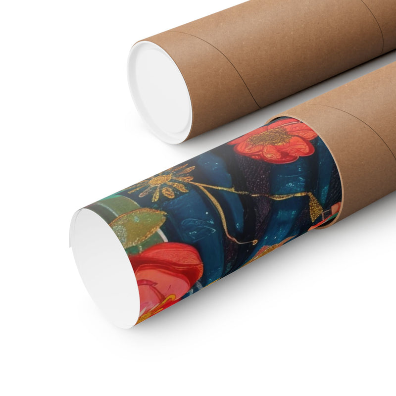 Matte Vertical Posters - Floral Mary Illustration for Spiritual Decor