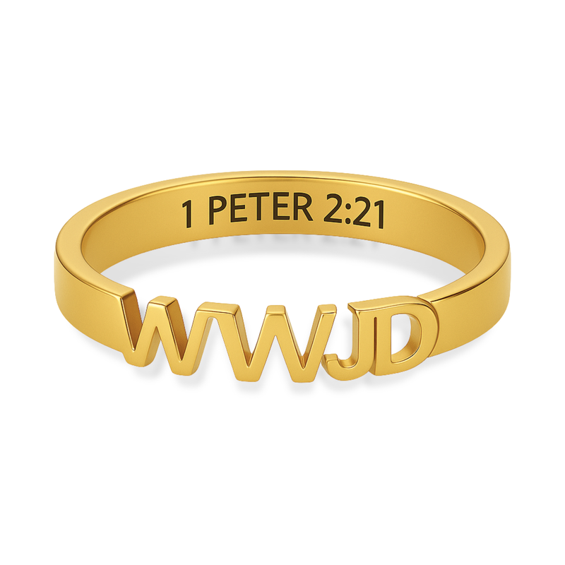 WWJD Ring in Gold, Silver & Rose Gold