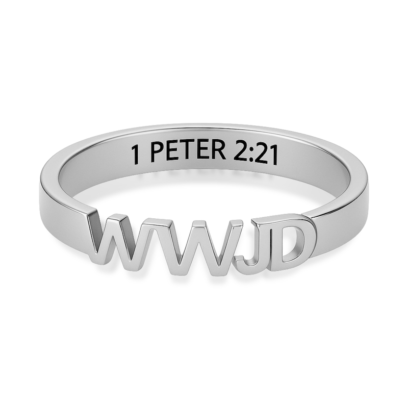 WWJD Ring in Gold, Silver & Rose Gold