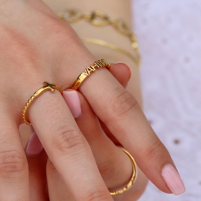 YAHWEH Ring in Gold, Silver & Rose Gold