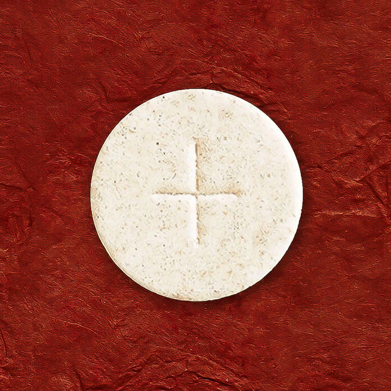 Cavanagh 2 3/4" Large Communion Wafers – White Altar Bread with Cross Design (Box of 50)