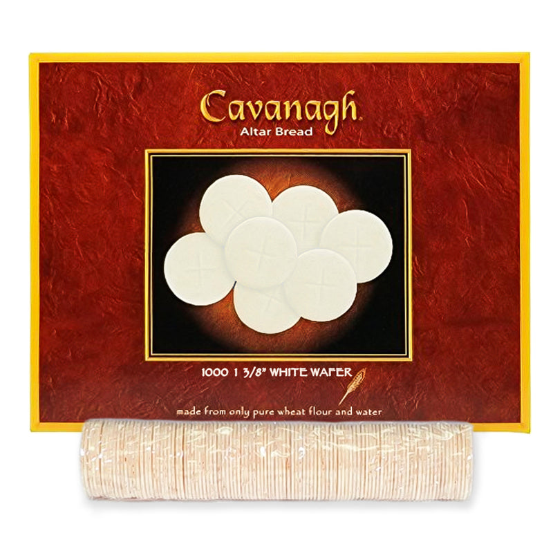 Cavanagh 1-3/8"  White Cross Design Communion Wafers (35mm)