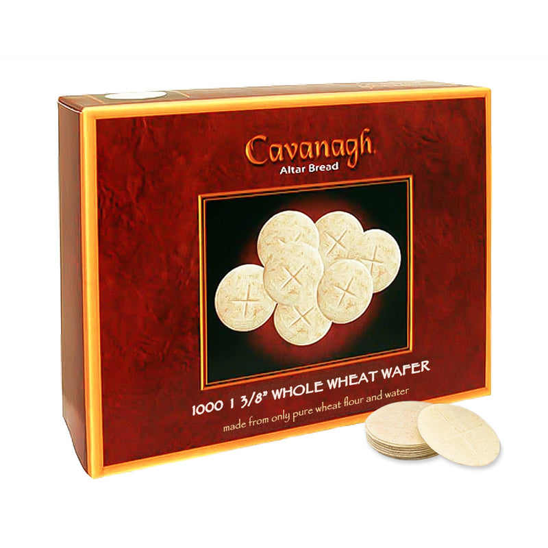 Cavanagh 1 3/8"  Whole Wheat Cross Design Communion Wafers (35mm)