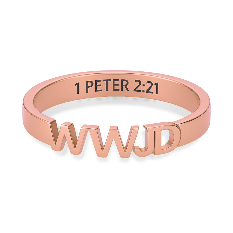 WWJD Ring in Gold, Silver & Rose Gold