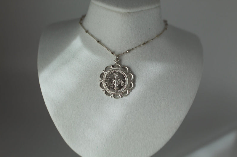 Miraculous Medal Necklace in Silver