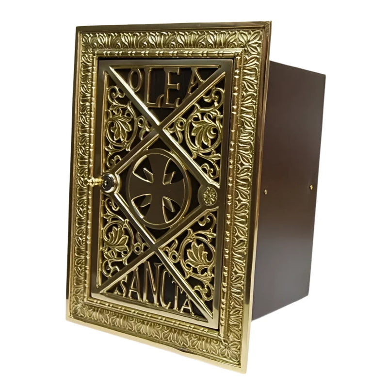 Traditional In The Wall Church Ambry in Solid Brass