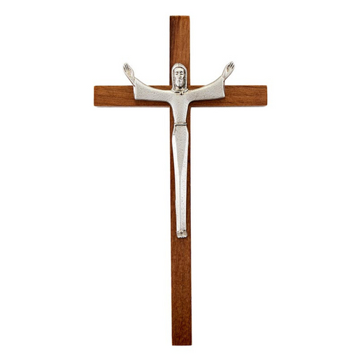 8" Silver Plated Risen Crucifix