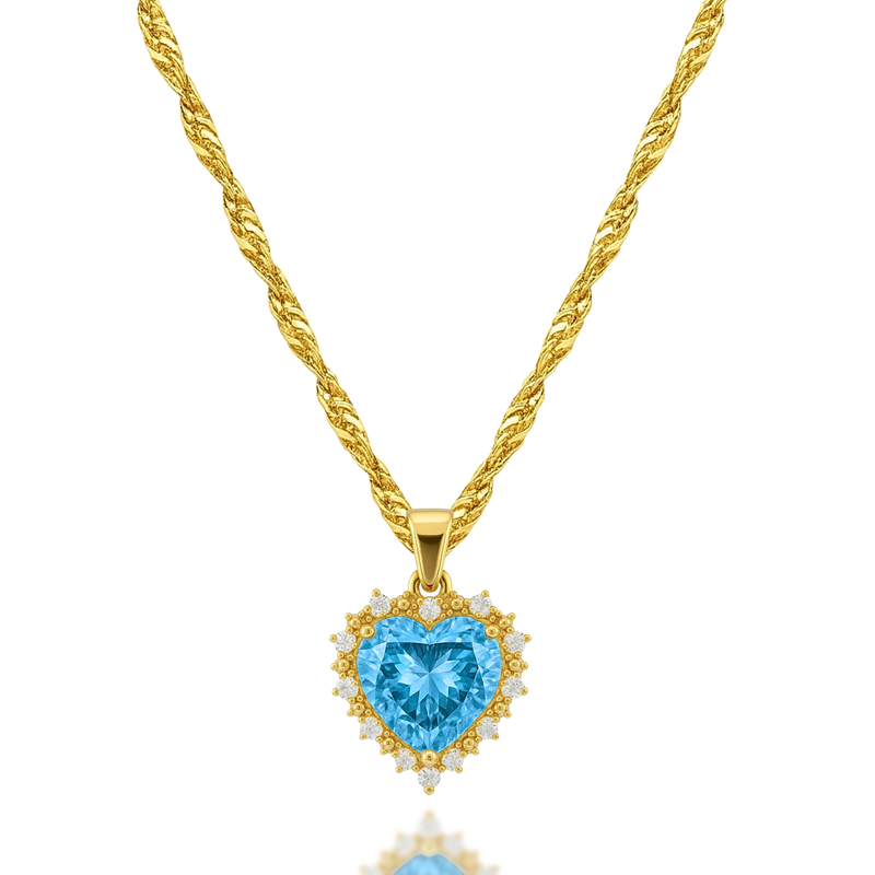 Kind Hearted Necklace in Blue