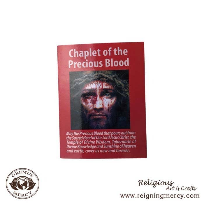 Chaplet of the Precious Blood Prayer Card Pamphlet