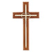 8" Gold Rings Wood Wedding Cross
