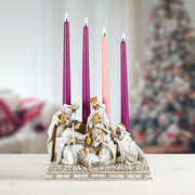 8" Nativity Advent Candle Holder