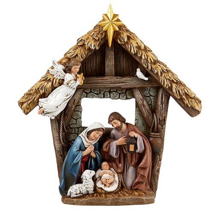 9.25"H Figurine Children's Nativity with Angel