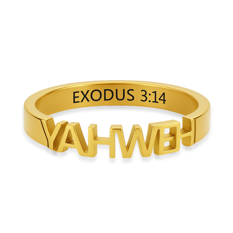 YAHWEH Ring in Gold, Silver & Rose Gold