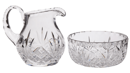 Crystal Lavabo Set, Pitcher and Bowl