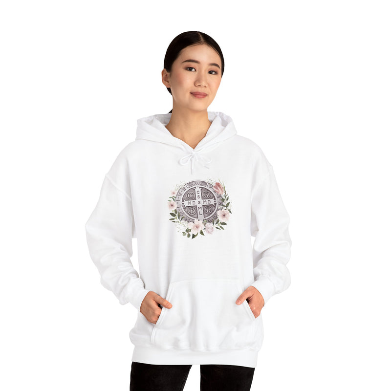 Benedictine Floral Hooded Sweatshirt – Cozy and Stylish