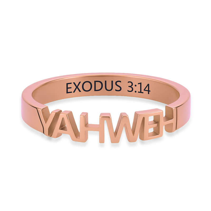 YAHWEH Ring in Gold, Silver & Rose Gold