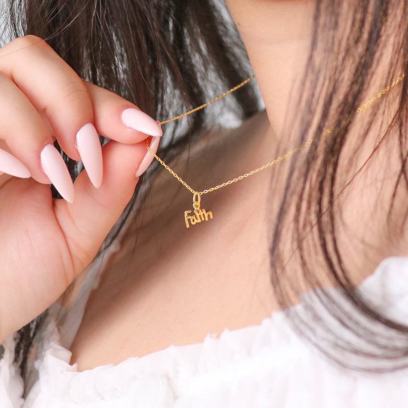 Beautiful Faith Necklace- Gold Vermeil & Sterling Silver