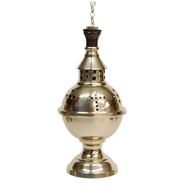 Single Chain Polished Brass Censer with Liner