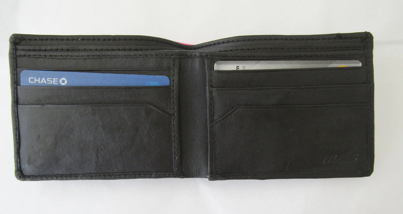 9550/BC - Leather Wallet with Brass Cross Design