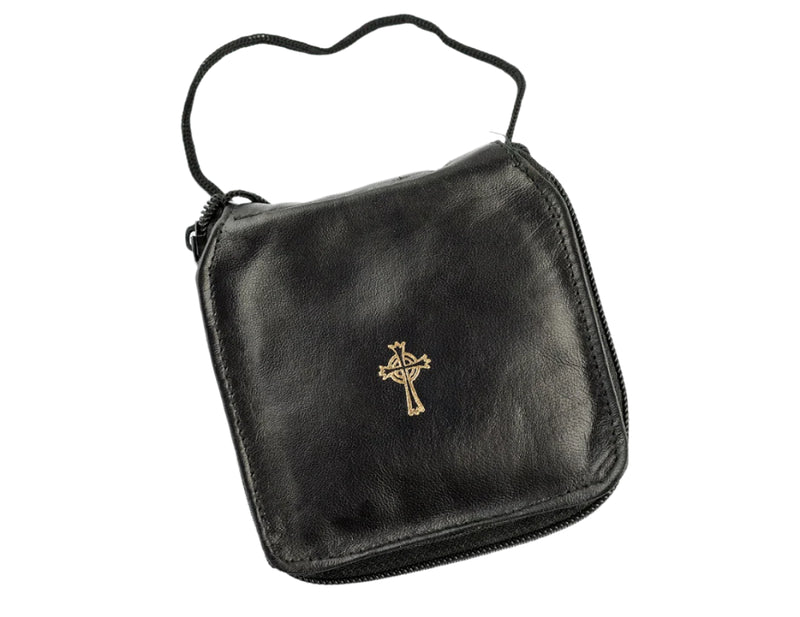 9558 - Leather Pyx Case or Burse with 3 Side Opening