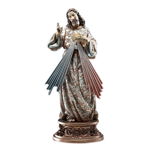 9" Divine Mercy Statue with Ornate Base