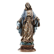 9" Our Lady of Grace Statue with Ornate Base