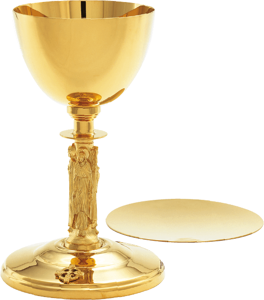 Holy Family 24K Gold-Plated Chalice with Scale Paten