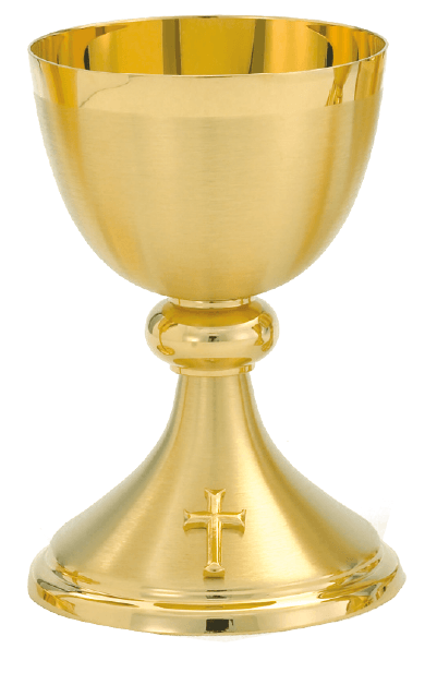 24K Gold-Plated Ciborium with Lid, 7-3/4 Inch | Satin Finish