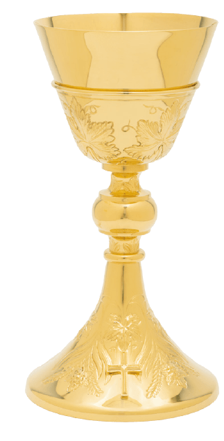 Grape Leaf Chalice with 5.5-Inch Scale Paten