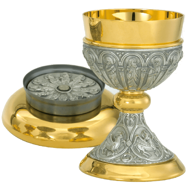 Two-Tone 24K Gold and Silver-Ox Ciborium