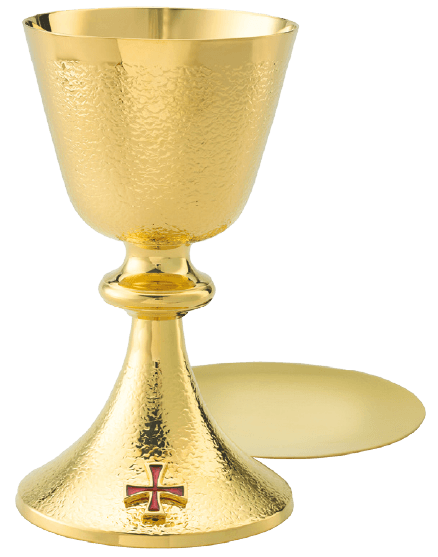 24K Gold Talon Texture Chalice & Scale Paten, 14 oz.
