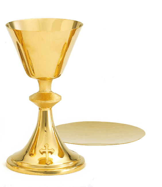 24K Gold-Plated High-Polish Ciborium with Cover