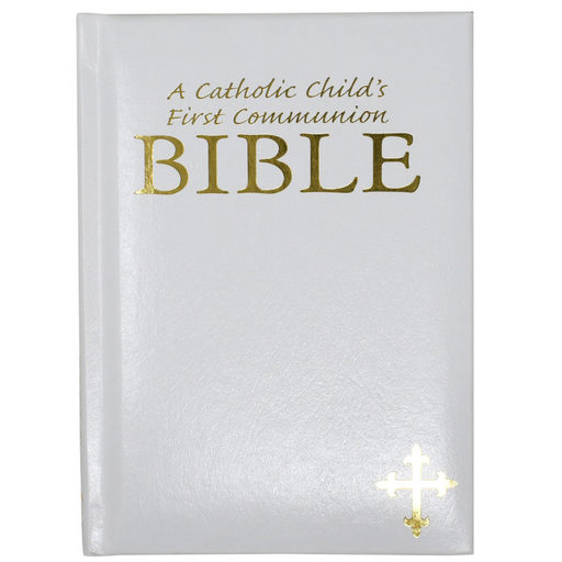 A Catholic Child's First Communion Bible - White