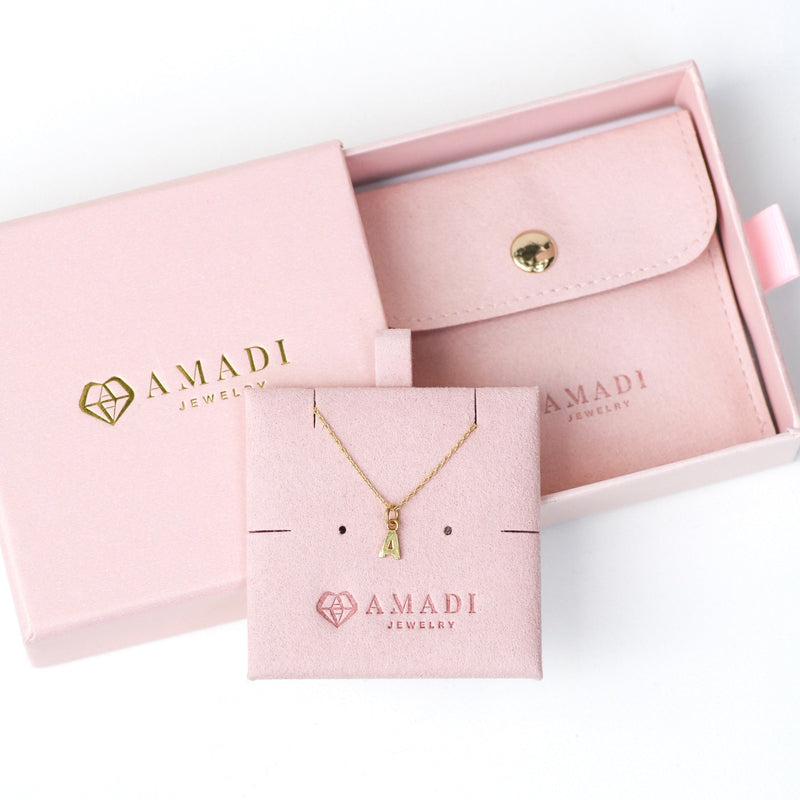 Mini Initial Necklace- Gold Vermeil & Sterling Silver