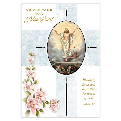 A Joyous Easter to a Dear Priest - Easter Card - 6 Pieces Per Package
