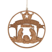 A King Was Born Laser Cut Wood Ornament
