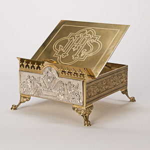 Adjustable Missal Stand with Silver Plated Face Panel