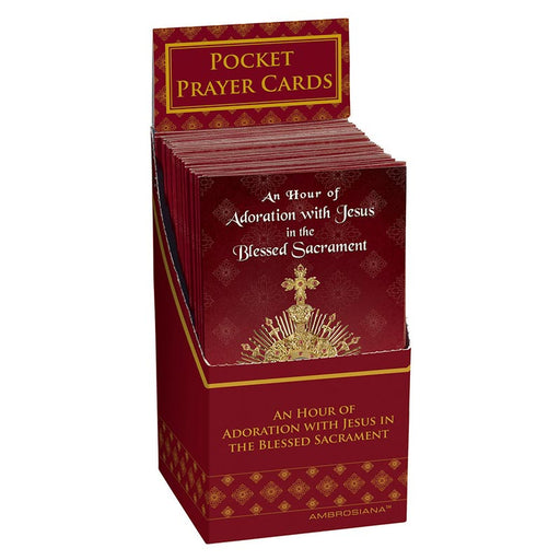 Adoration Trifold Holy Card - 48 Pieces Per Pack