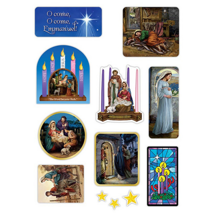 Advent - Stickers - 12 Pieces Per Package