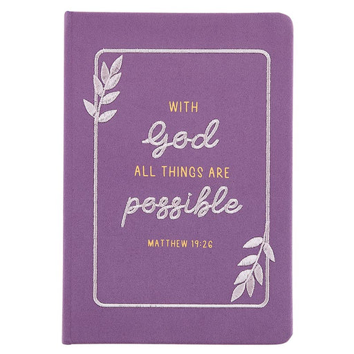 All Things Are Possible Embroidered Journal - 4 Pieces Per Package