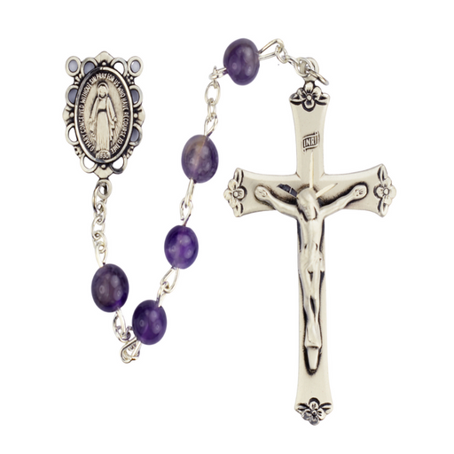 Amethyst Rosary with 6mm Genuine Beads