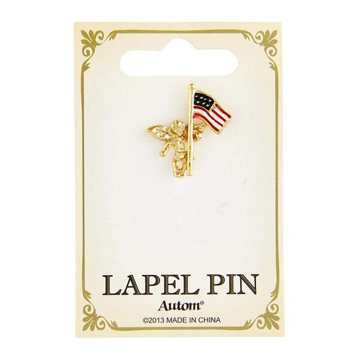 Angel with American Flag Lapel Pin
