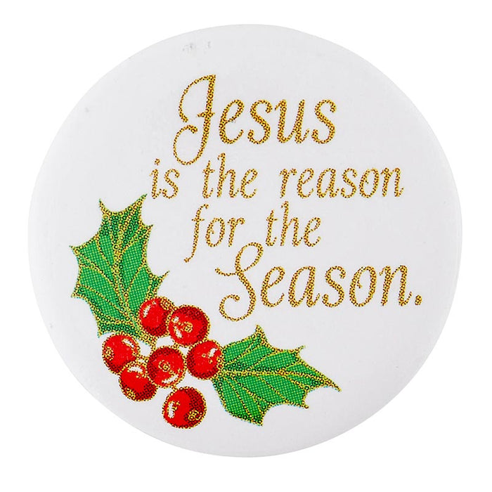 Assorted Jesus Is The Reason For The Season Christmas Buttons - 36 Pieces Per Package